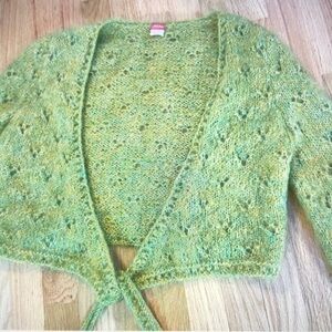 Green Knit Women's Cardigan
